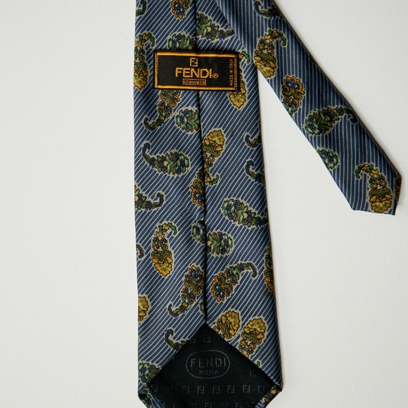 Fendi - Striped and Paisley Tie - Picture 2 of 3